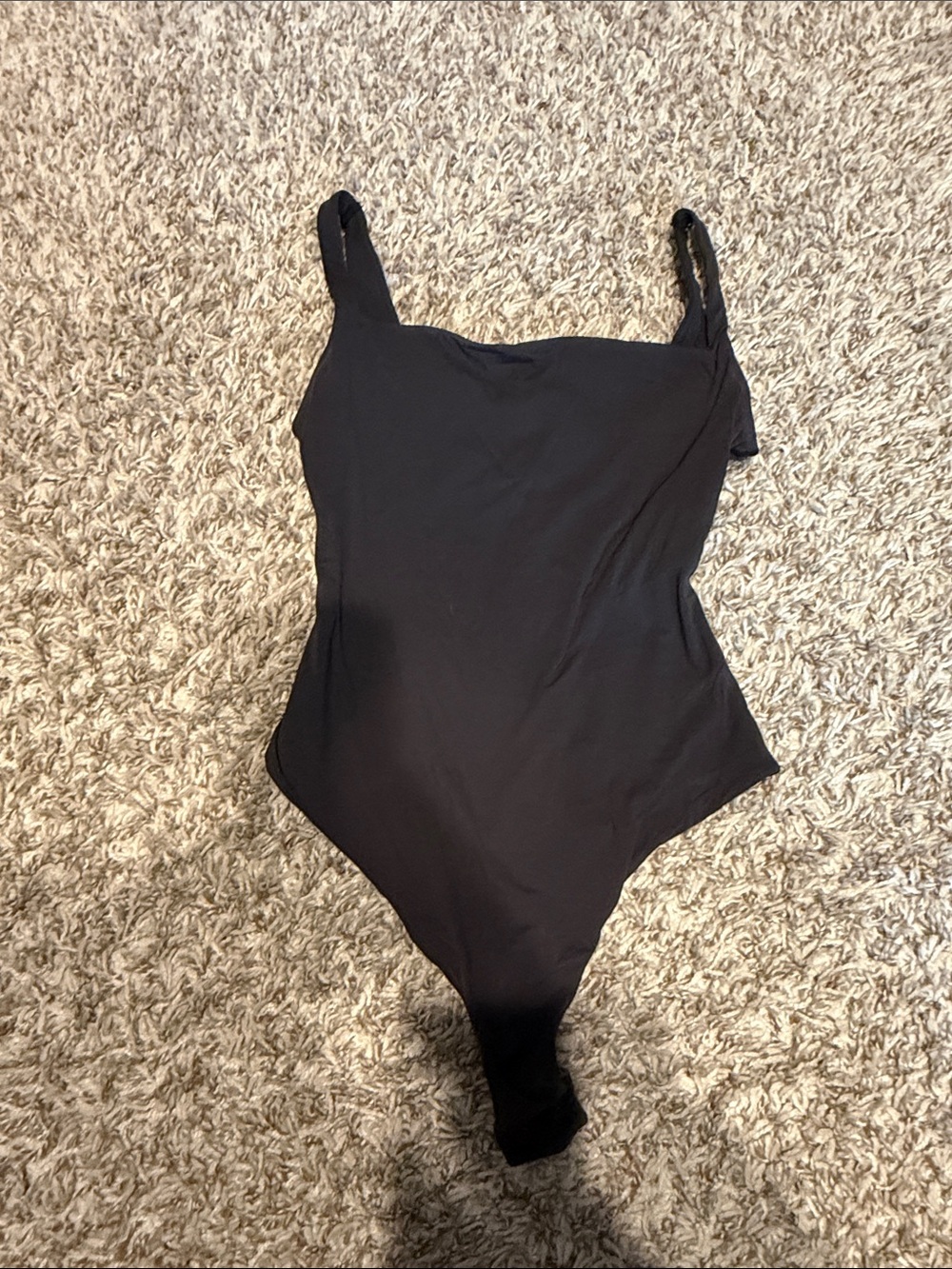 SKIMS Black Scoop-Neck Bodysuit